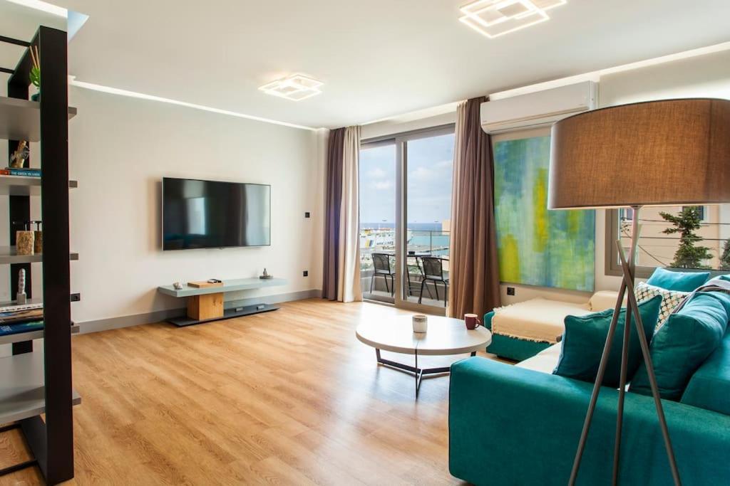 Minimal Loft Art With Sea View Over Heraklion Harbour 외부 사진